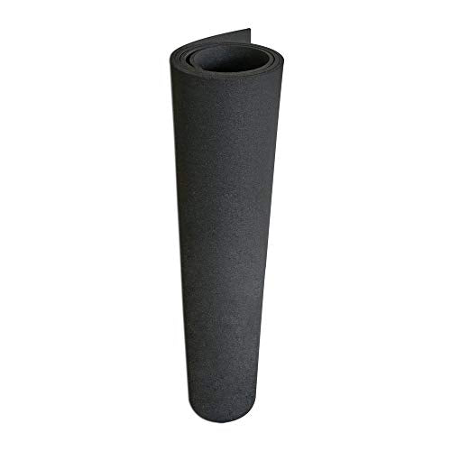 Rubber-Cal Rubber Anti-Vibration Mat - 1/4" x 4ft Wide x 3ft Long - Black Washing Machine Vibration Mat