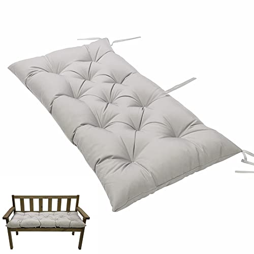 SEAHOME Indoor/Outdoor Bench Cushion,Waterproof Swing Seat Cushion,Outdoor Chair Cuhion,for Lounger Garden Furniture Patio Loveseat (47.2'' x 19.7'', Light Grey) - color: Light Grey, size: 47.2" x 19.7"