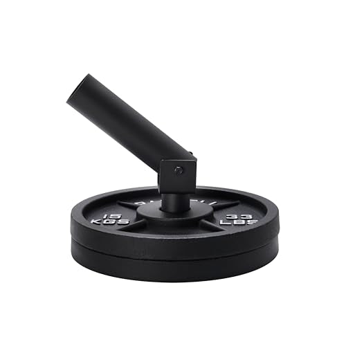 Dual Head and Single Head Landmine Base, 360° Rotating,2 inch - Landmine Base Gym Equipment - T Bar Row Landmine Attachment For Barbell - Home or Small Spaces - T Bar Row Platform for Deadlift Squat Tricep Exercises - color: Black-S
