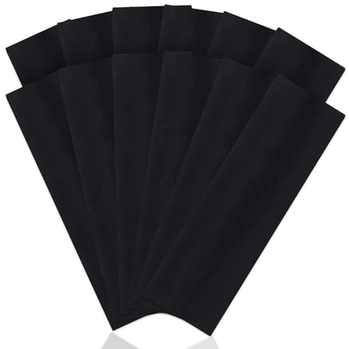 Panleding 12 Pack Sports Headbands for Women, Non-Slip Elastic Soft Hair Bands, Fashion Hair Warp for Workout, Yoga, Running, Fitness, Black - color: Black