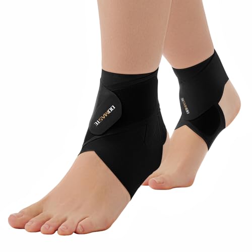 Ultra Thin Ankle Wraps Ankle Brace for Men ＆ Women, Adjustable Ankle Straps for Arch, Sprained Foot, Tendinitis, Football, Basketball, Running（Black, 2 Pack） - color: Black, size: 2 Pack