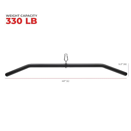 Sunny Health & Fitness Power Cage Squat Rack Attachments for Home Gym | Strength Training, Expanded Workout Variety, Durable Construction, Secure Fit, Quick Installation, Versatile Exercise Support - style: LAT Bar