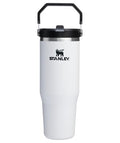 STANLEY IceFlow 2.0 Flip Straw Tumbler with Handle 30 oz | Twist On Lid and Flip Up Straw | Leakproof Water Bottle | Insulated Stainless Steel | BPA-Free | Chalk - color: Chalk, size: 30 Ounces
