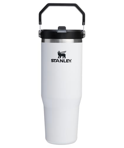 STANLEY IceFlow 2.0 Flip Straw Tumbler with Handle 30 oz | Twist On Lid and Flip Up Straw | Leakproof Water Bottle | Insulated Stainless Steel | BPA-Free | Chalk - color: Chalk, size: 30 Ounces