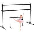 SELEWARE Height Adjustable Ballet Barre Freestanding Ballet Bar Heavy Duty Dance Bar Support Barre Movements Body Stretch Pull-ups, Sturdy Construction Never Fall Apart, Anti-Slip - color: 6 FT (Steel Crossbar with Fabric Cover, Black)