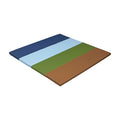 ECR4Kids SoftZone 4-Section Rainbow Runway Activity Mat, Folding Playmat, Earthtone - color: Earthtone