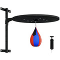 Soozier Wall Mounted Speed Bag Platform with 360-Degree Swivel, Adjustable Punching Bag for Home Fitness