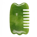 Natural Resin Gua Sha Scraping Massage Tool, Gua Sha Facial Set – Anti-Wrinkle & Anti-Aging Massage Tools for Rejuvenate Skin (Green, Gua sha Comb) - size: Gua sha comb