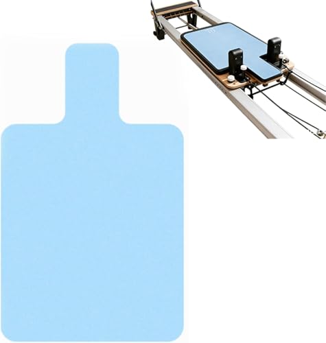 QCWN Non-Slip Pilates Reformer Mat Cover, 39" x 24" Pilates Machine Towel with Headrest Cutout, 0.8mm Sweat-Wicking Micro-Suede Foldable Mat for Female Pilates Enthusiast Exercise Matfor Pilate Training Yoga - color: Blue