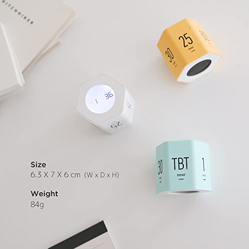 Mooas Multi-Hexagon Clock Cube, Digital Clock, Pomodoro Timer with Backlight 12/24H Count up & Countdown, Flip Timer, Various Time Presets - Ideal for Classroom, Gym, Office (Yellow) - color: Yellow