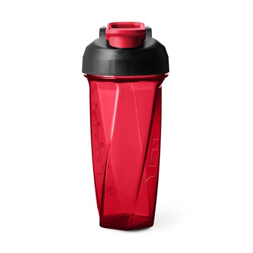 YETI Yonder Helimix Vortex Blender Shaker Bottle Holds up to 27oz | No Blending Ball or Whisk | USA Made | Portable Pre Workout Whey Protein Drink Shaker Cup | Dishwasher Safe, Rescue Red - color: Rescue Red, size: 27 Ounces