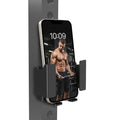 J Bryant Rack Mounted Phone Holder for 2x2 / 3x3 Power Rack & Squat Rack (Sold Separately) Fixed Side Slots & Hook Mount Phone Stand Compatible with 5/8–1 inch Rack Holes