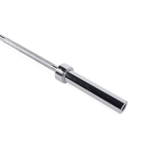CAP Olympic Barbell - 5FT, 6FT, & 7FT Strength Training Weight Bars, Multiple Options - size: 5 ft (60") - Chrome, style: Classic