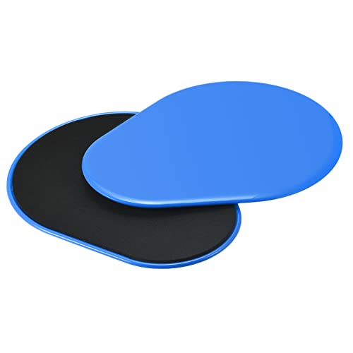 uxcell Exercise Core Sliders, Glider Discs Dual Sided Usage on Carpet or Floor for Full Body Workout - color: Blue