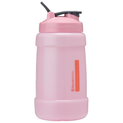 BlenderBottle Hydration Koda V1.5, Half Gallon Water Bottle, 74-Oz, Full-Color Pink - color: Full-Color Pink, style: Solid