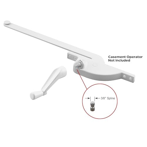 Prime-Line H 4106 Spline Socket Crank Handle, White | Smooth 360-Degree Operation, Single Pack - color: White, size: 1 Count (Pack of 1)
