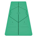 Liforme Travel Yoga mat – Patented Alignment System, Warrior-Like Grip, Non-Slip, Eco-Friendly, Ultra-Lightweight and Sweat Resistant, Made with Natural Rubber - color: Green