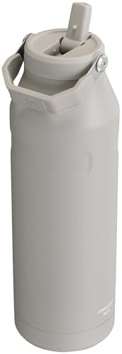 Stanley IceFlow Flip Straw 2.0 Water Bottle 50 OZ | Built-In Straw with Larger Opening | Lightweight & Leak-Resistant | Insulated Stainless Steel | BPA-Free | Ash - color: Ash, size: 50 Ounces