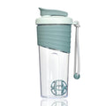 Protein Shaker Bottle 24oz – Teal Transparent Tritan with Measurement Scale, Silicone Grip & Teal Shaker Ball – Perfect for Protein Shakes, Smoothies, and Supplements - color: Teal