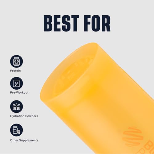 BlenderBottle Classic V2 Shaker Bottle Perfect for Protein Shakes and Pre Workout, 28-Ounce, Mango - color: Mango, size: 28 Ounces
