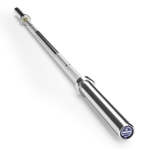 LIONSCOOL Premium 4ft/4.9ft/6ft Barbell for Strength Training and Olympic Weightlifting, 2 Inch Weight Bar for Squats, Curls, Deadlifts, Presses, Hip Thrusts, 350lbs/500lbs Capacity - color: Silver Chrome, 6FT, 500LBS, size: 6 ft