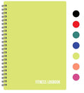 Fitness Logbook (Lime) - A5 Undated Workout Journal For Men & Women - Plastic Cover & Thick Paper - Planner Log Book To Track Weight Loss, Muscle Gain, Gym Exercise, Bodybuilding Progress - style: Lime Plastic