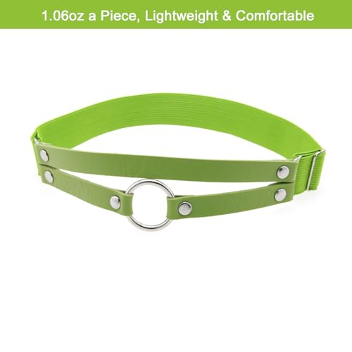 Adjustable O-ring Leg Garter, Elastic Thigh Garters Belt for Women, 1 Pair - color: Green