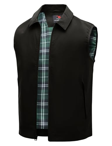 TBMPOY Men's Vest Casual Lightweight Thin Utility 3 Zip Pockets Stylish Sleeveless Jackets Summer Fall Golf Travel Business - color: Black, size: 3X-Large