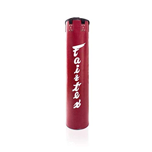 Fairtex HB6 6 Ft. Banana Bag Punching Bag for Muay Thai, Boxing, Kickboxing, MMA - 14.17" W x 70.87" H - color: HB6 Red, size: Unfilled