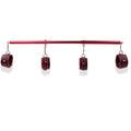 Spreader Bar Heavy Duty Stainless Steel Expandable Bar Home Gym with 4pcs Furry Crocodile Adjustable Strap,Sports Aid Training Pilates Aid Kit,Indoor Yoga Set - style: Red+Red Kit