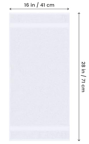 Utopia Towels 6 Pack Premium Hand Towels Set, 16 by 28 inches, 100% Ring Spun Cotton, Ultra Soft and Highly Absorbent 600GSM Towels for Bathroom, Gym, Shower, Hotel, and Spa, White - color: White, size: 6 Hand Towels