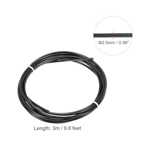 PATIKIL Speed Jump Rope Replacement Cable, Professional Skipping Rope Steel Wire Replace for High Speed Jump Ropes - color: Black
