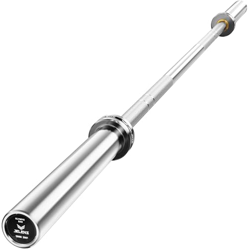 JELENS 7FT Bar Olympic Barbell, 1000lb Capacity Weight Bar for Strength Training, 2 Inch Strength Training Bar With Knurled Grip for Squats, Deadlifts, Presses, Rows, Curls - size: 7FT Olympic Barbell