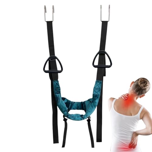 Cervical Neck Traction Device Over Door for Home, Over The Door Cervical Traction Unit, Ne-ck Stretcher Hammock Decompressions Home, for Family Adults Office Travel Daily