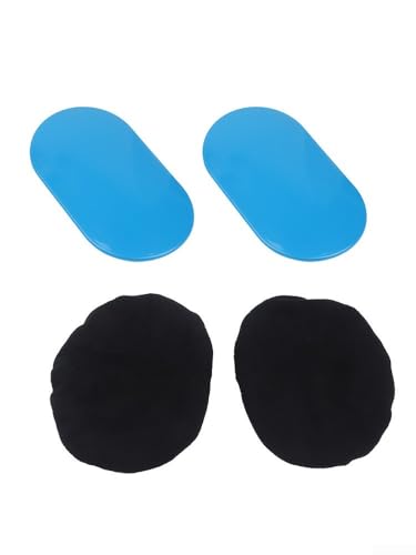 Core Sliders, Dual-Sided Gliding Discs for Full Body Muscle Training, Portable Fitness for Abdominal Arm Leg Glute Workout, Home Gym Yoga Pilates Training Tool 2 Pack(Blue) - size: Blue