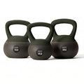 WeGym Soft Kettlebells with Cushioned Impact-Resistant Base and Anti-Slip, Wide-Grip Handle for Home Workouts, Weightlifting, and Full Body Strength Training - color: Forest-3 PCS, style: 10+15+20LB
