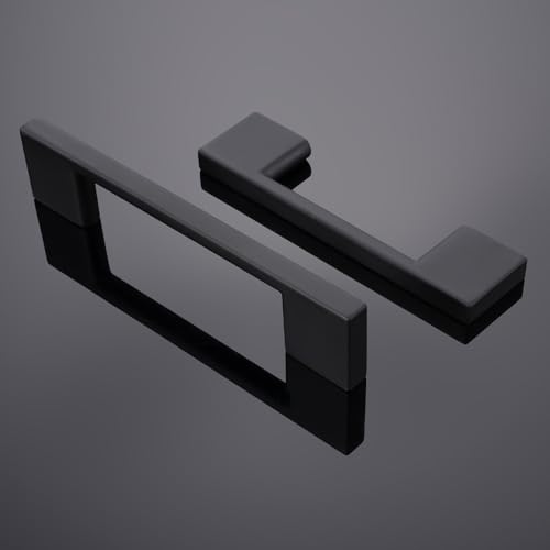 10 Pack 3-3/4 Inch(96mm) Cabinet Pulls Matte Black Kitchen Cabinet Handles Zinc Alloy Drawer Pulls Solid Cabinet Hardware - color: Matte Black, size: 3-3/4'' Hole Center(96mm)