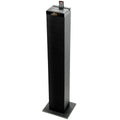 GOgroove Bluetooth Tower Speaker with Subwoofer Built in - Floorstanding Home Speaker with Powerful Bass and Dual Drivers, 120W Peak Power, MP3 3.5mm Aux, USB 2.0 Port Flash Drive, FM Radio (Single) - color: Black