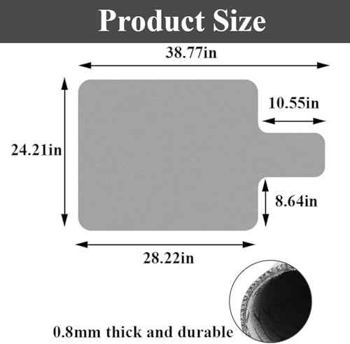 QCWN Non-Slip Pilates Reformer Mat Cover, 39" x 24" Pilates Machine Towel with Headrest Cutout, 0.8mm Sweat-Wicking Micro-Suede Foldable Mat for Female Pilates Enthusiast Exercise Matfor Pilate Training Yoga - color: Grey