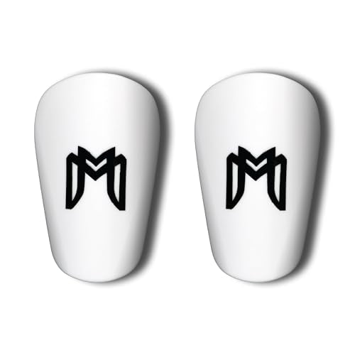 MediCaptain MiniGuards - Mini Shin Guards for Soccer Players - Tiny Shin Pads for Men, Women, Teens - Miniature Shin Guards 3.9 x 2.4 inch - Perfect for High Level Soccer Athletes - color: White