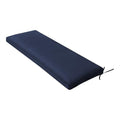 QILLOWAY Indoor/Outdoor Bench Cushion, Thick Upholstery Foam Couch Swing Pads with Ties,48-Inches,Navy Blue. - color: Navy Blue