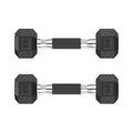 HANDBODE Rubber Encased Hex Dumbbell Pair, 2.5-65 lb | Non-Slip Handle Design for Secure & Comfortable Grip, Hand Weights for Strength Training, Fitness & Home Gym - size: 3 lb, Pair, style: Comfort Grip
