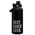 SANDJEST Sport Coach Insulated Engraved Stainless Steel Water Bottle 32oz, Best Coach Ever, Vacuum Chug Lid Travel Tumbler For Men Friends Coaches, Birthday Christmas - color: Coach