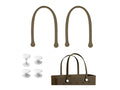 Replacement Straps for Large Rubber Beach Bag, Replacement Handles with 4 Snaps for Rubber Beach Bag, EVA Bag Strap Replacement, Beach Bag Repair Kit - color: Brown
