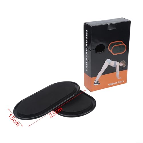 Core Sliders, Dual-Sided Gliding Discs for Full Body Muscle Training, Portable Fitness for Abdominal Arm Leg Glute Workout, Home Gym Yoga Pilates Training Tool 2 Pack(Black) - size: Black