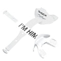 Shock Doctor Bolt Lipguard, Adult Mouth Guard Football with Strap. Mouthguard One Size Fits All - color: White I'm Him