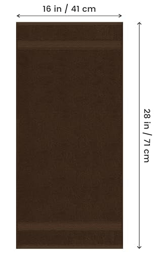 Utopia Towels 6 Pack Premium Hand Towels Set, 16 by 28 inches, 100% Ring Spun Cotton, Ultra Soft and Highly Absorbent 600GSM Towels for Bathroom, Gym, Shower, Hotel, and Spa, Dark Brown - color: Dark Brown, size: 6 Hand Towels