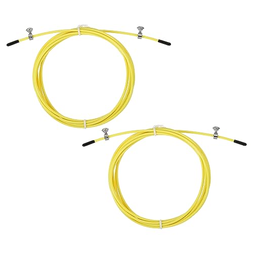 PATIKIL Speed Jump Rope Replacement Cable, Professional Skipping Rope Steel Wire Replace for High Speed Jump Ropes - color: Yellow