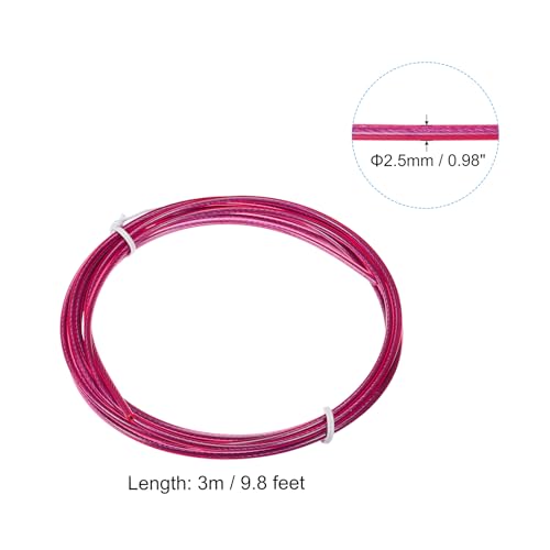 PATIKIL Speed Jump Rope Replacement Cable, Professional Skipping Rope Steel Wire Replace for High Speed Jump Ropes - color: Pink