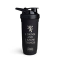Smartshake Reforce Stainless Steel Protein Shaker Bottle - Non-Insulated Metal Gym Shaker Bottles – 900ml | 30oz – Solid Leakproof Screw Lid, BPA Free, DEHP Free, Game of Thrones - I Know Things - style: I Know Things